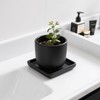Square Plant Saucer 4 Inch 2 Pack，Plant Trays for Pots,