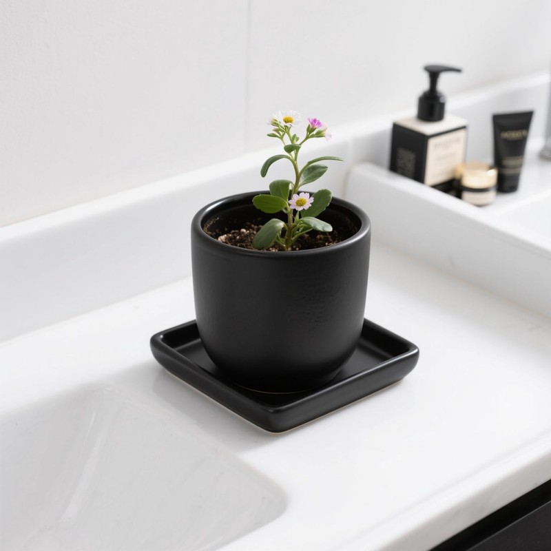 Square Plant Saucer 4 Inch 2 Pack，Plant Trays for Pots,