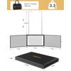 Dripex 3 Way Mirror with Storage Shelf, Trifold Self Haircut