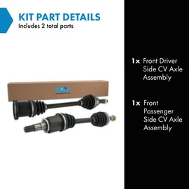 TRQ Front Driver and Passenger Side CV Axle Assembly Set 2 Piece Compatible with 2007-2008 Infiniti G35 X AWD 2009-2013 G37 X AWD 2011-2012 G25 X AWD