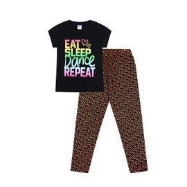 Girls Eat Sleep Dance Rainbow Girls Long Pyjamas (10-11 Years)