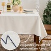 Simple&Opulence 140 x 200 cm Rectangular Tablecloth, 280 GSM Cotton