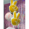 13Pcs Groovy Balloons Retro Hippie Decor/Peace Sign Groovy Hand Balloons