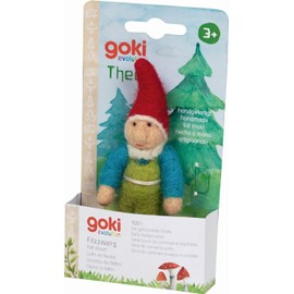 goki Evolution 51473 Felt Dwarf Theo Made of Wool Felt - Fantasy Stimulating Toy for Children - Promotes Fine Motor Skills and Tactile Perception, Handmade in Nepal, from 3 Years