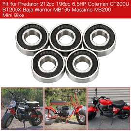 GREHUA Mini Bike Wheel Bearing Front and Rear for Coleman CT200U Trail 200 BT200X CT200U-EX Baja Warrior MB165 Massimo MB200 Predator 212cc 196cc 6.5HP Minibike Parts 6202-RS
