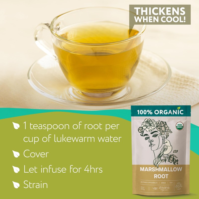 Organic Marshmallow Root (2 Pack) – All-Natural, Pure Herbal Tea