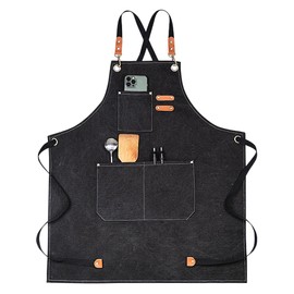 Nanxson Tools Apron Tool Apron Work Apron Multifunctional Canvas Apron with Pockets CF3062, Black-74