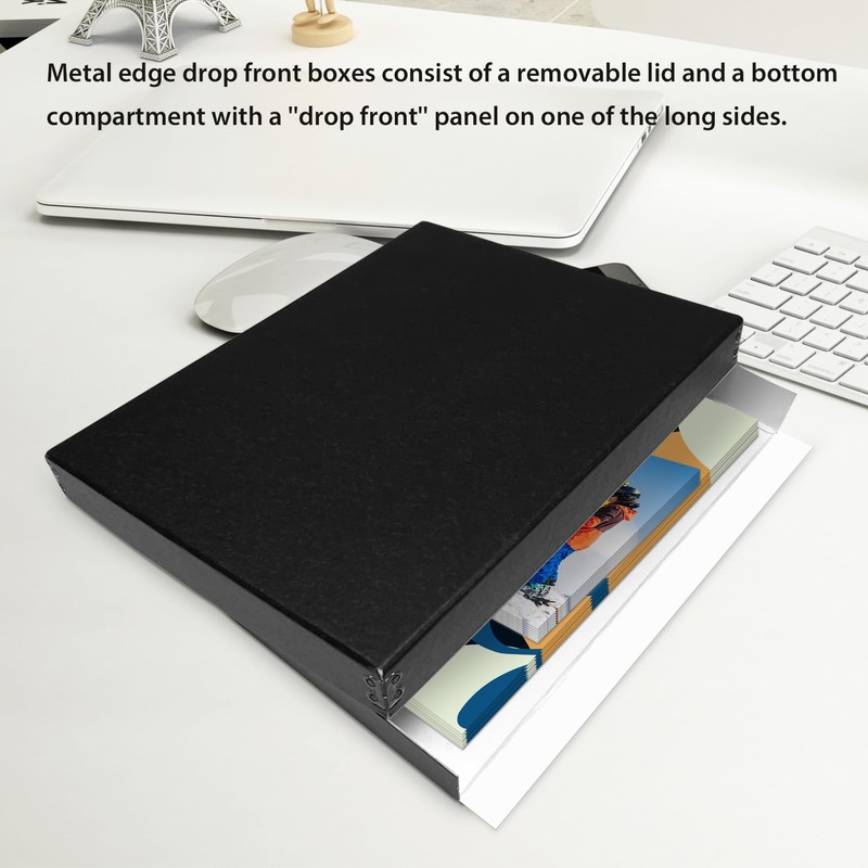 Lineco Museum Archival Storage Box, 17.75x22.75x3 in. Drop Front Design.
