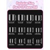 EBANKU 240 mini uñas postizas para niños, cuadradas, cortas, transparentes,