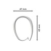 Interdeco Talent – Luina Curtain Rings White Plastic Oval Shower