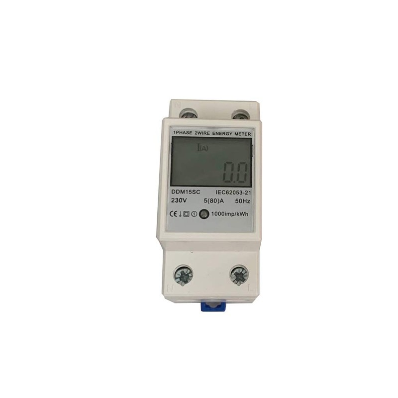 JVJ Electricity Meter LCD Top-Hat Rail 1 Phsig Phase 5