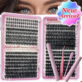 Pestañas Postizas 740 Piezas, Volumen Natural, Kit Profesion Negro D 1.1 Cm 0.05 Mmzynlora
