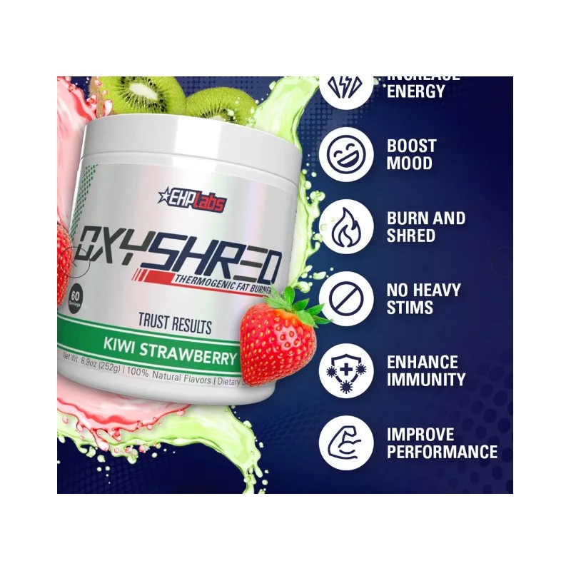 Ehp Labs Oxyshred Quemador De Grasa Termogénico 270g Sabor Kiwi