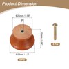 uxcell 8pcs Round Wooden Knobs, 34mm/1.3" Mushroom Shape Kitchen Cabinet