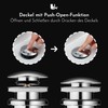 Bürstenking Sink Drain Fitting - Drain Valve with Hair Strainer