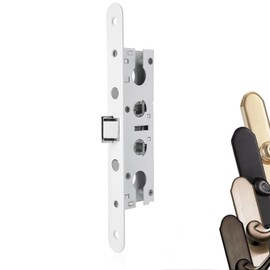 2 Point Bolt Mortise Lock Used for Pella Storm Door Handle Set (Only Lock Body), Storm Door Lock Replacement Part Fits Pella, Screw Hole Center Spacing: 7-1/4 ", 2 Bolts Spacing:2-1/2 ".(White)