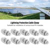 Cable Clamp, 10PCS Copper Solar Panel Cable Clip Solar Panel