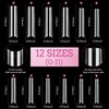 Cycullinyt 504Pcs No C Curve Nail Tips, 3XL Extra Long