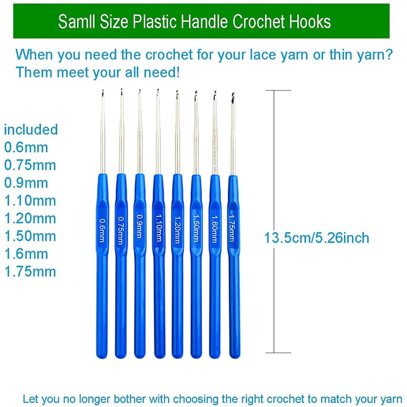 New Set of 47 Ergonomic Crochet Hooks Set w Rubbery