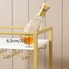 MAHANCRIS Bar Cart for Home, Mini Rolling Wine Cart, 3