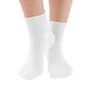 Buster Brown 6 Pair Women's White Elastic-Free Cotton Socks -