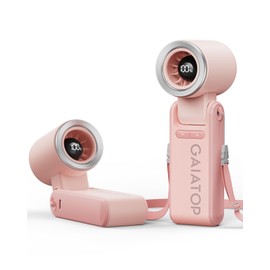 Gaiatop Portable Handheld Mini Fan, 21 Working Hours 6 Speeds, Rechargeable Battery Operated, 180° Foldable with LED Display, Small Desk Personal Fan for Women Gifts Travel, Working- Pink