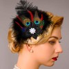 Yokawe Peacock Feather Hair Clip 1920s Flapper Fascinator Gatsby Headpiece