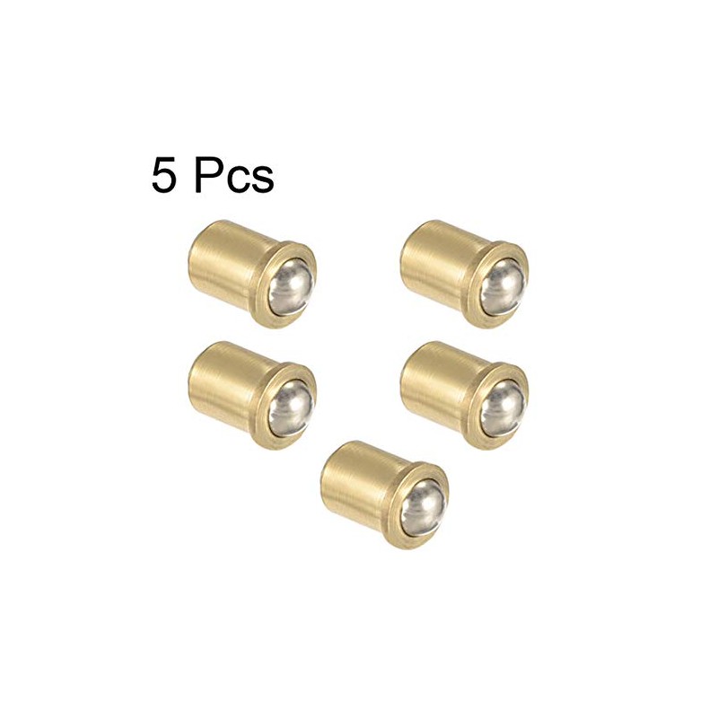 sourcing map Door Cabinet Closet Drawer 7mm Dia Brass Ball