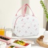 Bow Design Women's Insulated Lunch Tote with Compartments, Large Capacity