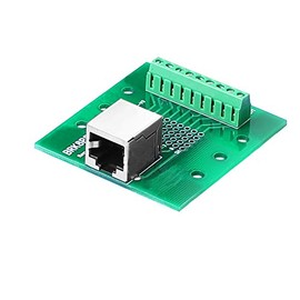 SIENOC RJ45 / 8P8C to Screw Terminal Breakout Board with DIN rail clips (RJ45 Terminal)