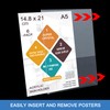 ROSSHINE A5 Acrylic Sign Holder, 6pack L-Shape A5 Perspex Display