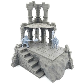 QP3D Battle Ruined Pillars Building, Terrain Scenery for Tabletop & RPG 28-32 mm Miniatures Wargame Props DND D&D, 3D Printed and Paintable