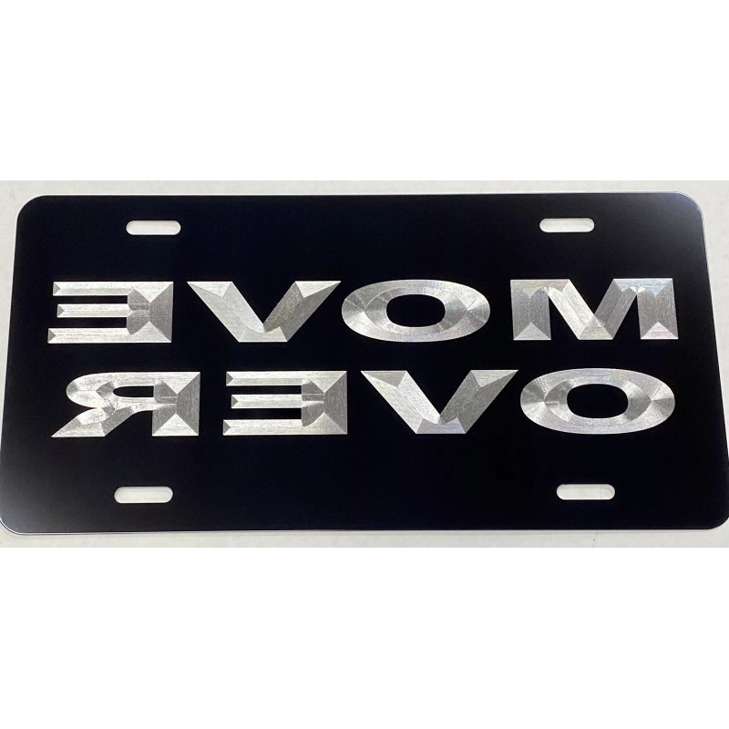 Diamond Etched Products Reverse Move Over Diamond Etched Aluminum Black