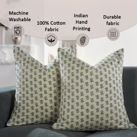 CPC 20x20 in Throw Pillow Covers for Farmhouse, Neutral Decorative Pillow Covers for Living Room Couch, Accent Sofa, Kids Room Pillows 2 pcs, Spring/Summer Gift-Irish Coffee