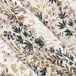 No. 918 Amelie Botanical Print Energy Saving Grommet Curtain Panel, 48" x 84", Blush
