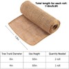 ANPHSIN Natural Jute Burlap Tree Wraps- 7.8" × 9.8' Winter