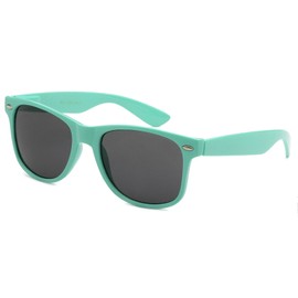 Sunglasses Classic 80?s Vintage Style Design (Teal), Teal, Smoke Lenses (Retro Optix), Large