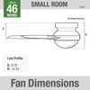 Hunter 46 inch Indoor Ceiling Fan with LED Light -