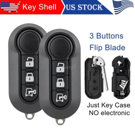 Unbranded 2 For RAM Promaster 1500 2500 3500 City 2015-2021 Flip Remote Key Shell Case Fob