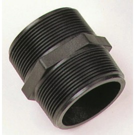 NORWESCO 1-1/4" MPT short Pipe Nipple, Black, NORWESCO/BANJO