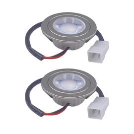 2-Pack AC DC 12V Kitchen Range Hood Light 1.5W LED for 60mm/2.50inch Hole Stove Smoke Ventilator Exhauster Lamp with DJ612 Connector 8186678 PM500 PM500SS EE55000 Replacement (Warm White 3000K)