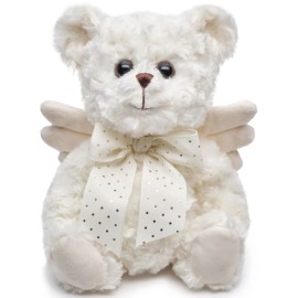 Bearington Peace 12"Teddy Bear Angel Stuffed Animal Gift for Christening, Bereavement