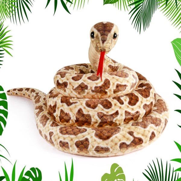 AYSYR Toy Snake Realistic,Soft Stuffed Snake for Children Cotton,Anaconda Fake