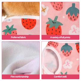 3-Pack Dog Shirts,Summer Breathable Puppy T Shirts Fruit Printed Puppy Sweatshirt Dog Soft Tank Top Sleeveless Vest Dog Clothes Fashion Apparel for Small Dogs,Cats (Pink, S)