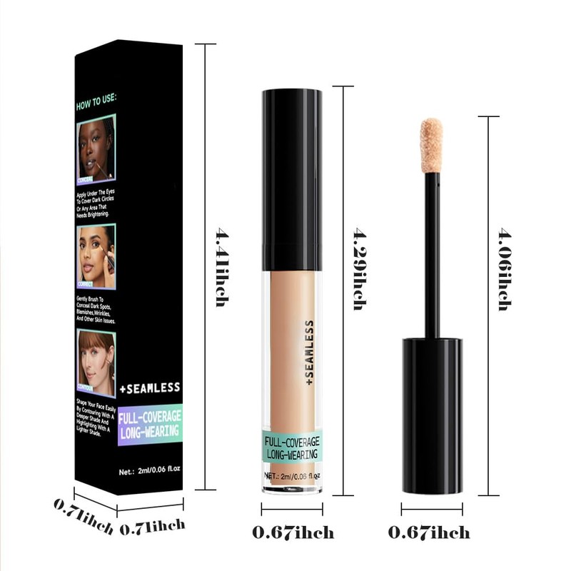 FeiCuiYun Liquid Concealer Makeup, Natural Coverage for Older Women, Under