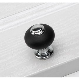 SYDARSYN Pack of 2 Black Matt Cabinet Handles, Vintage Bow Handles, Door Knobs, Drawer Handles, Furniture Knobs, Kitchen Cabinet Handles, Pull Handle, Single Hole