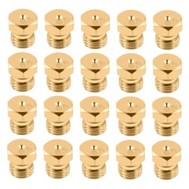 gohantee M6×0.75mm/0.5mm Brass Jet Nozzle, 20PCS LP Gas Conversion Kit for Propane LPG Natural Gas Pipe, Water Heater, DIY Burner Parts