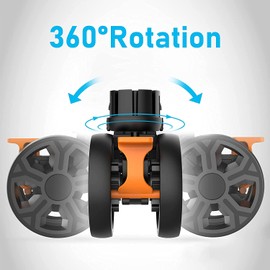 Heavy Duty Rotary Wheels, Durable, Wear-Resistant, Noiseless 360° Rotating Wheel for BY06 Folding Utility Cart Shopping Trolley (Black, 4-Pack)