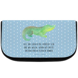 Parent-New Mr. & Mrs. Panda Cosmetic Bag Crocodile, blue, Hand drawn