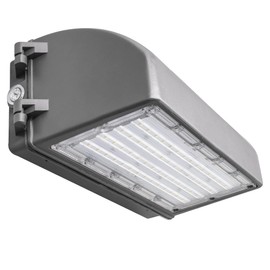 Amptonica LED Full Cutoff Wall Pack, 70W(600W Eqv.) 8,400LM 5000K with Dusk to Dawn Photocell, 100-277Vac, LED Wall Pack for Outdoor Lighting (1 Pack) - ETL Listed